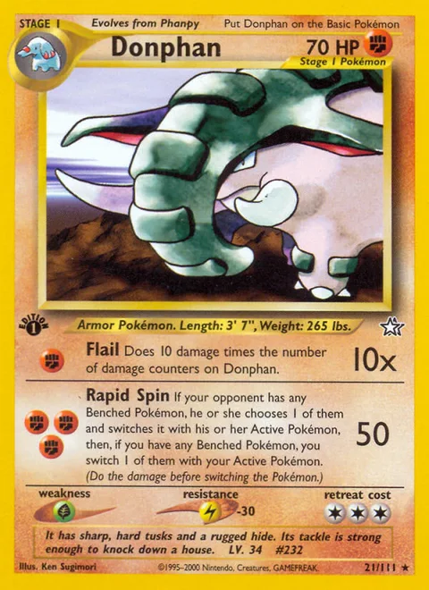 Donphan, a Pokémon card