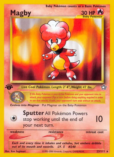 Magby, a Pokémon card