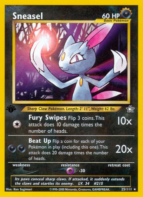Sneasel, a Pokémon card
