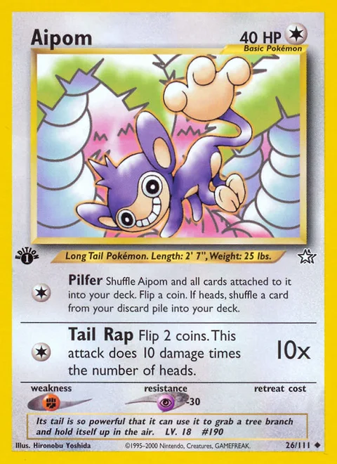 Aipom, a Pokémon card