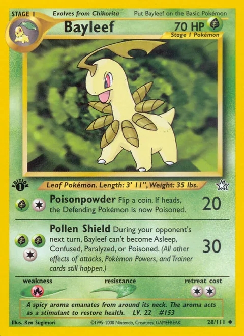 Bayleef, a Pokémon card