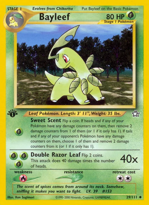 Bayleef, a Pokémon card
