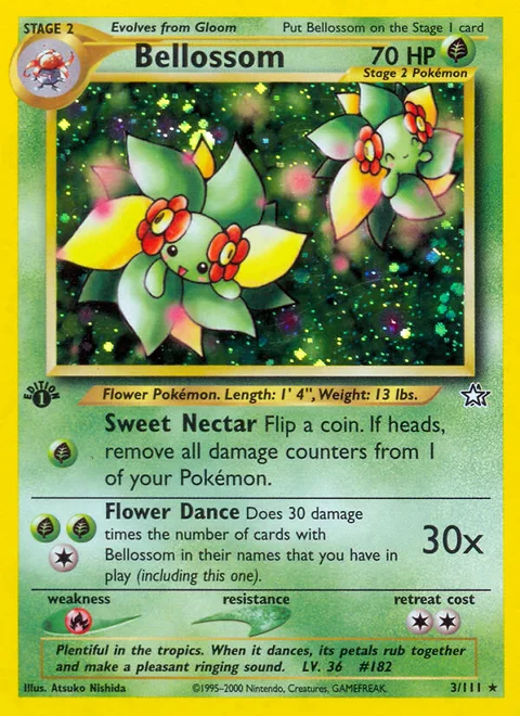 Bellossom, a Pokémon card