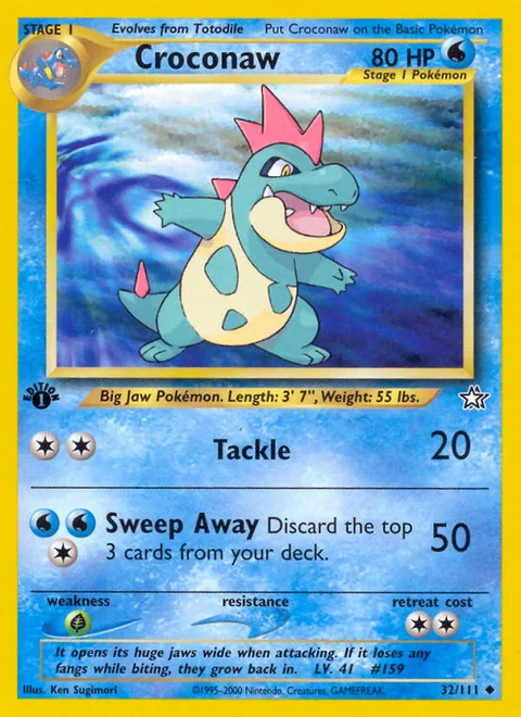Croconaw, a Pokémon card