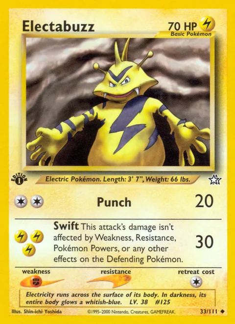 Electabuzz, a Pokémon card