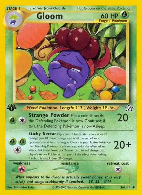 Gloom, a Pokémon card