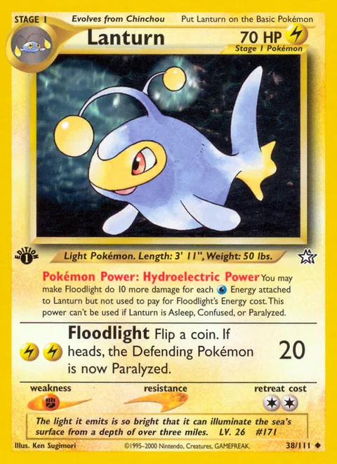 Lanturn, a Pokémon card