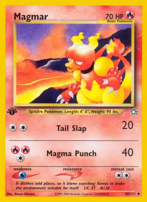 Magmar, a Pokémon card