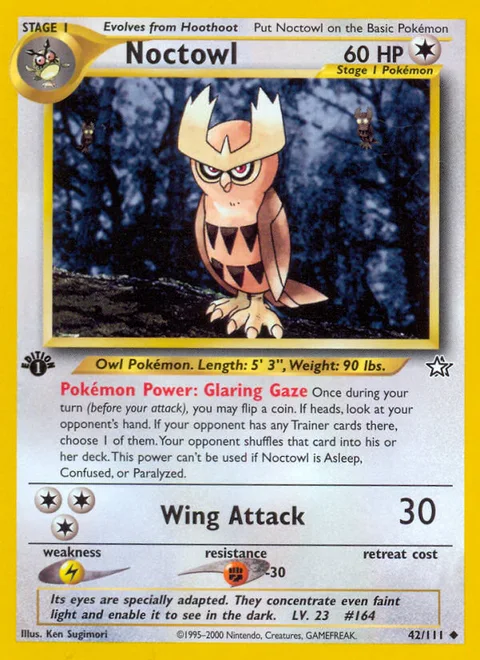 Noctowl, a Pokémon card
