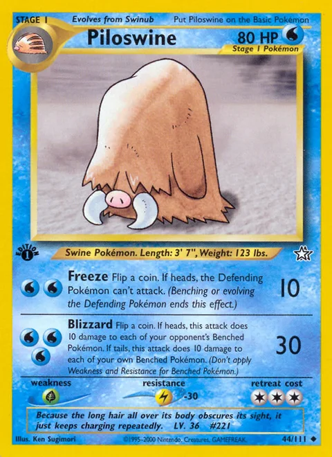 Piloswine, a Pokémon card