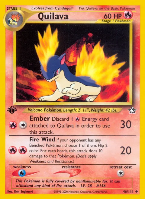 Quilava, a Pokémon card