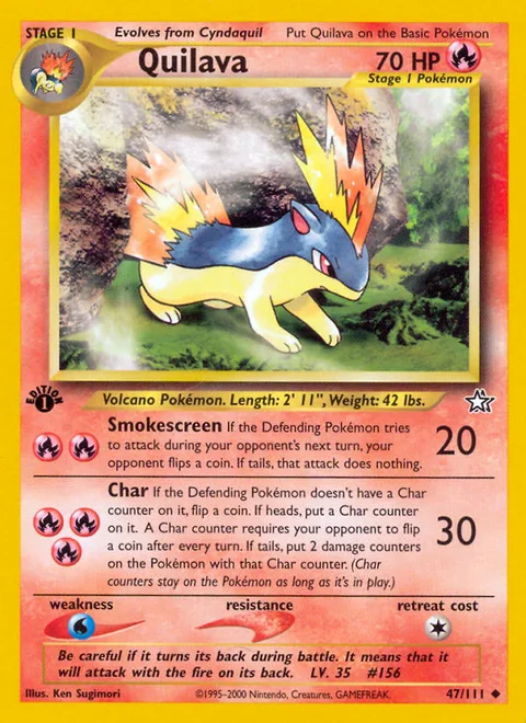 Quilava, a Pokémon card