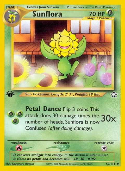 Sunflora, a Pokémon card
