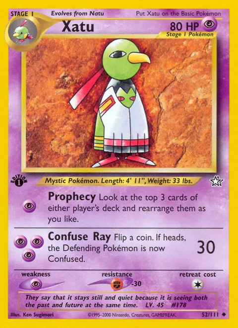 Xatu, a Pokémon card