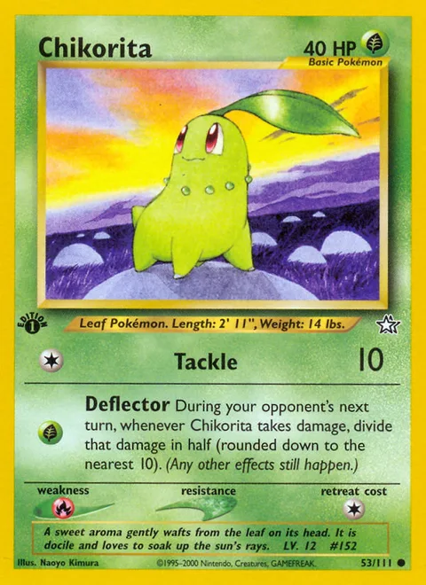 Chikorita, a Pokémon card
