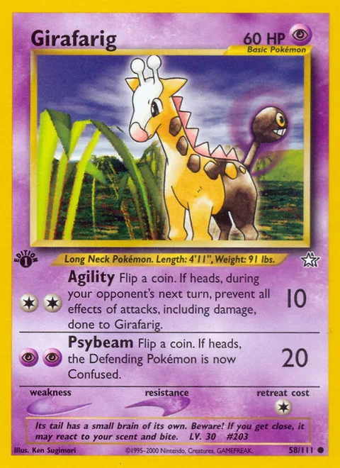 Girafarig, a Pokémon card