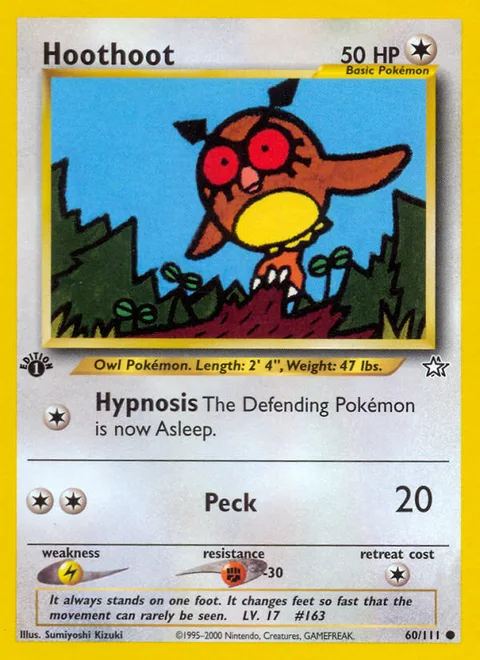 Hoothoot, a Pokémon card