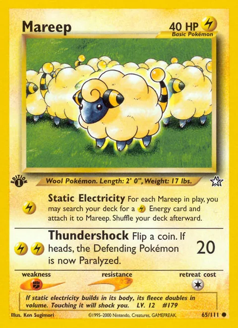 Mareep, a Pokémon card