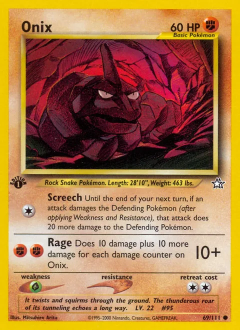 Onix, a Pokémon card