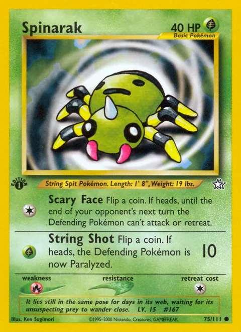 Spinarak, a Pokémon card