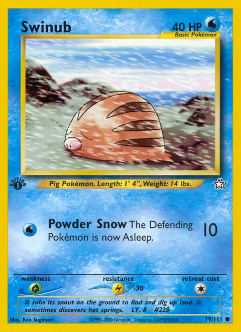 Swinub, a Pokémon card