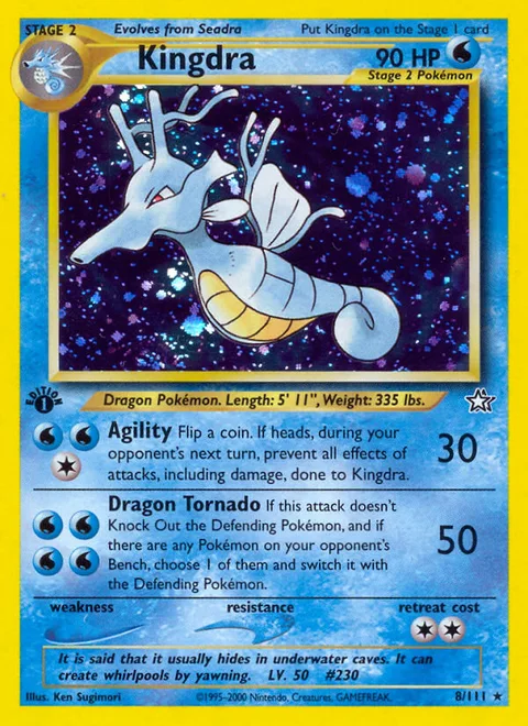 Kingdra, a Pokémon card