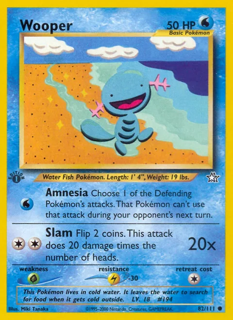 Wooper, a Pokémon card