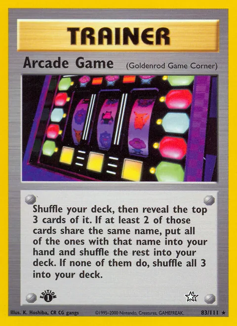 Arcade Game, a Pokémon card