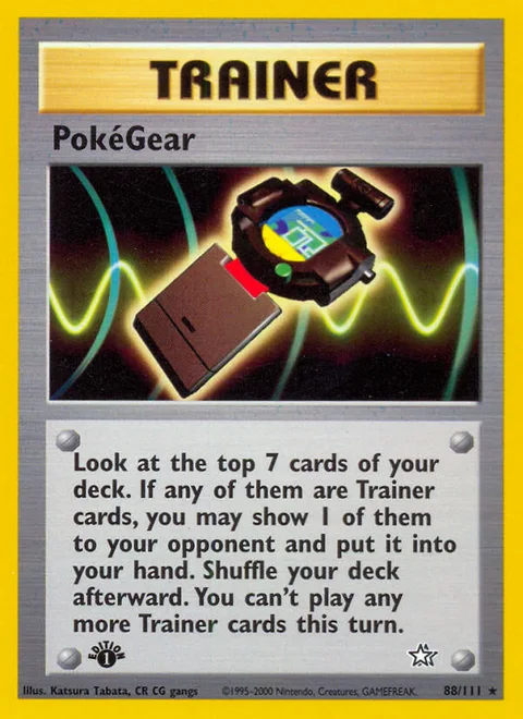 PokéGear, a Pokémon card