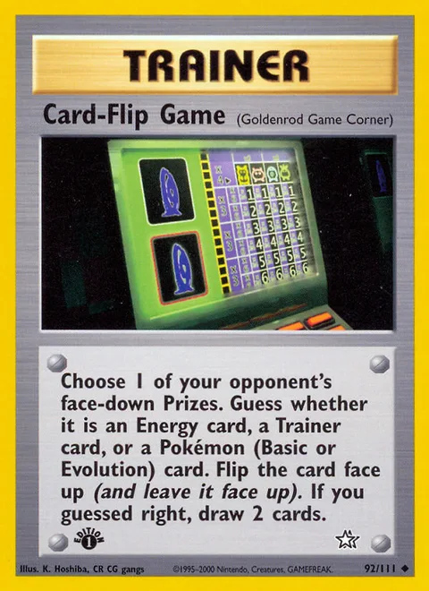 Card-Flip Game, a Pokémon card