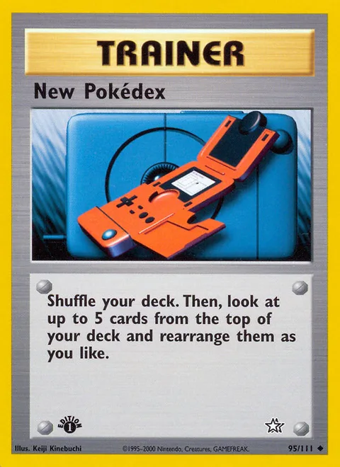 New Pokédex, a Pokémon card