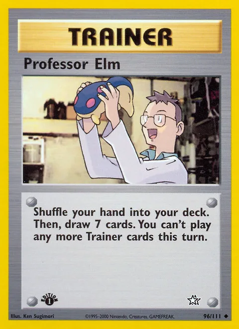 Professor Elm, a Pokémon card