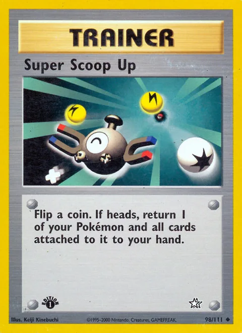 Super Scoop Up, a Pokémon card