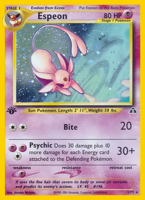 Espeon, a Pokémon card