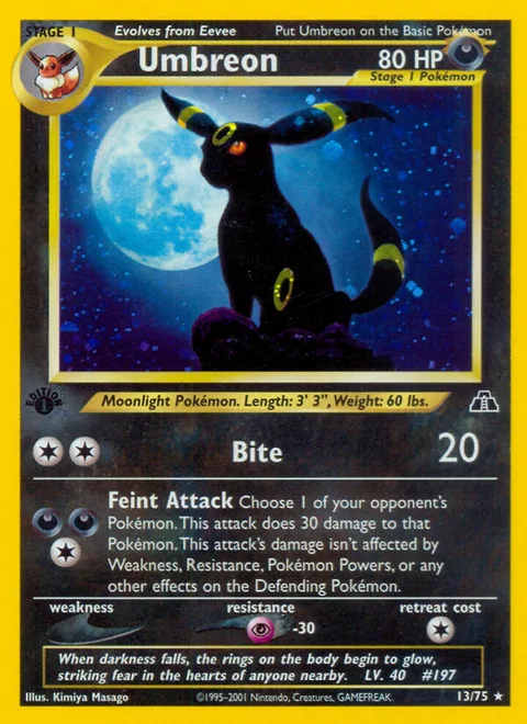 Umbreon, a Pokémon card