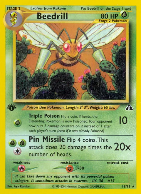 Beedrill, a Pokémon card