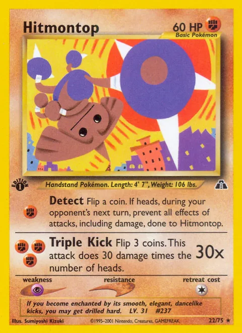 Hitmontop, a Pokémon card