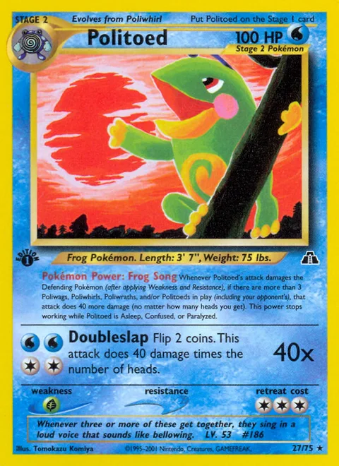 Politoed, a Pokémon card