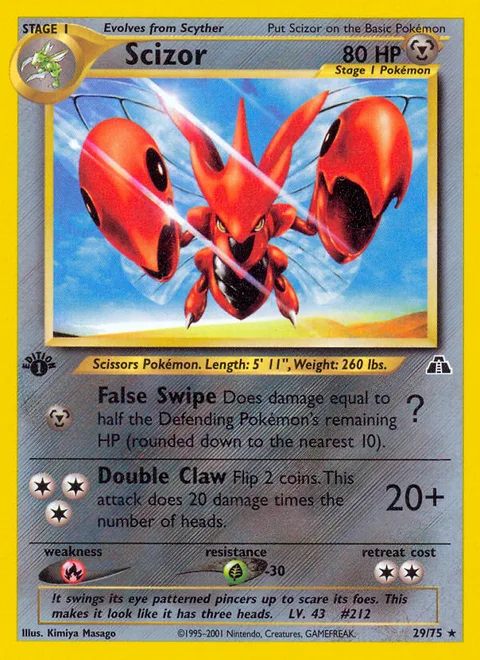 Scizor, a Pokémon card