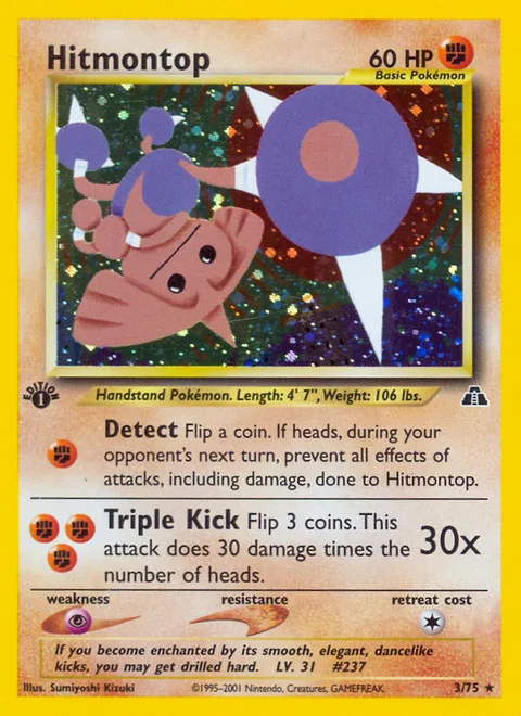 Hitmontop, a Pokémon card