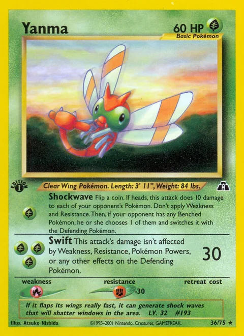 Yanma, a Pokémon card
