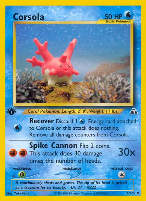 Corsola, a Pokémon card