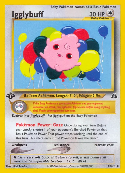 Igglybuff, a Pokémon card