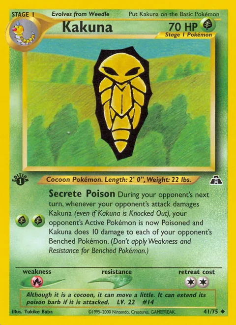 Kakuna, a Pokémon card