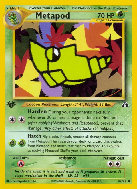 Metapod, a Pokémon card