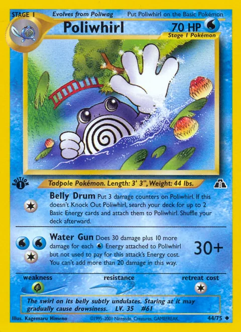 Poliwhirl, a Pokémon card