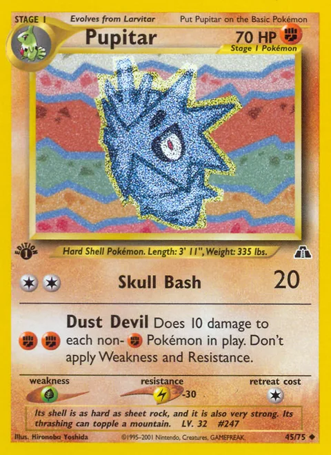 Pupitar, a Pokémon card