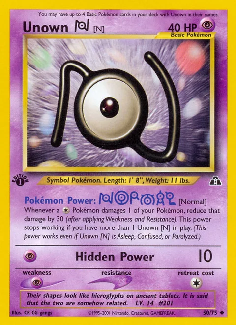 Unown [N], a Pokémon card