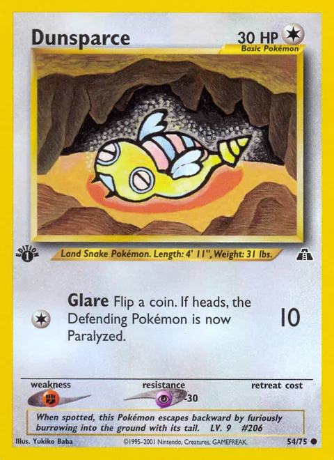 Dunsparce, a Pokémon card