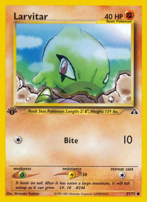 Larvitar, a Pokémon card